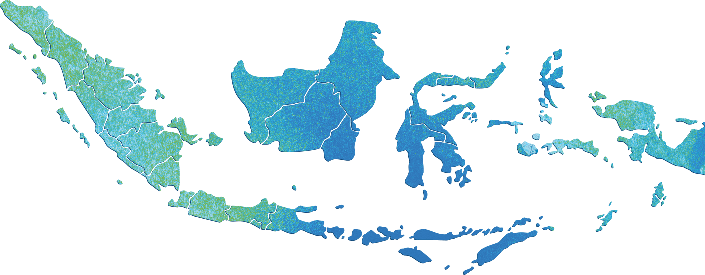 Map of Indonesia showing GER project locations