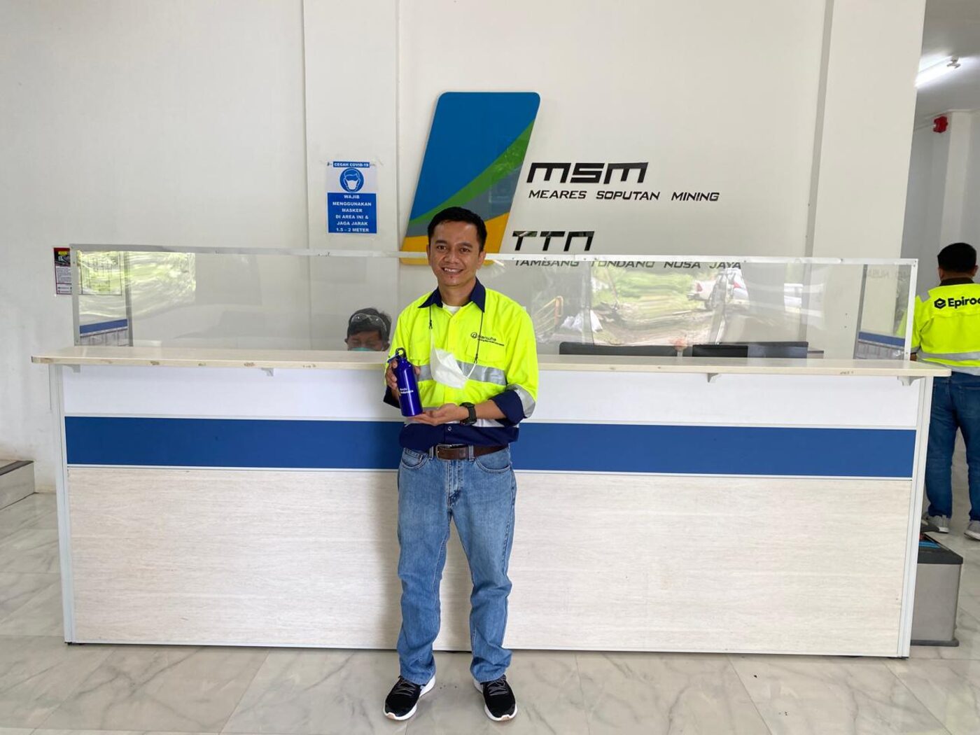 GER engineer at the MSM and TTN site office, North Sulawesi